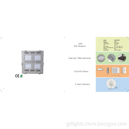 120W/180W/240W/360W flood light